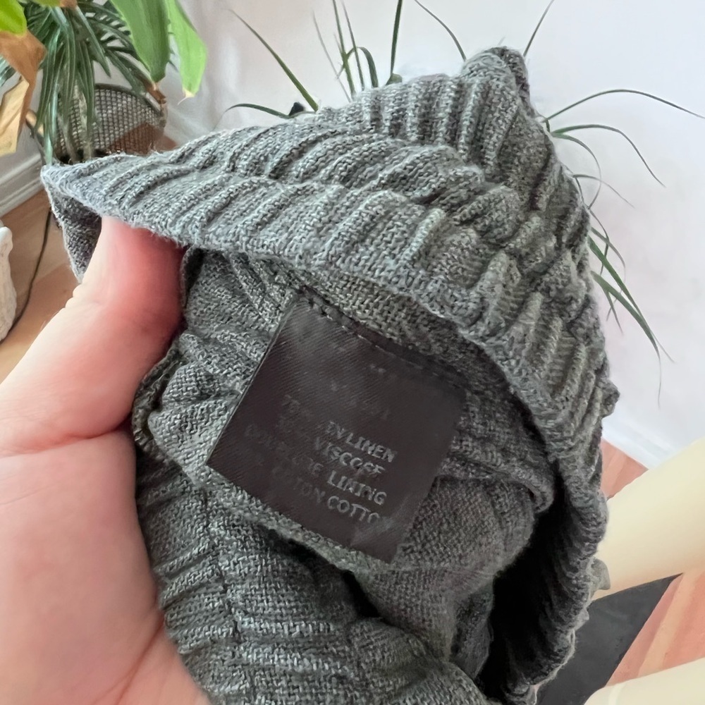 Etoile Isabel Marant Joggers Size 1 Moto Zippered Cuff Linen Gray Washed - Picture 7 of 8